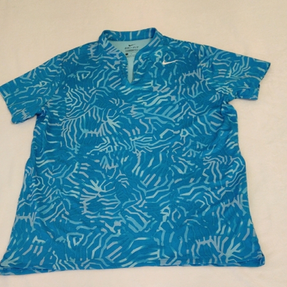 Nike Tops - Nike. Blue Patterned Women's Shirt